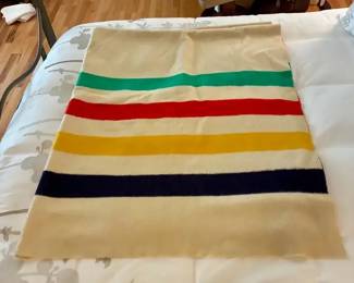 Hudson’s Bay 100% wool striped blanket