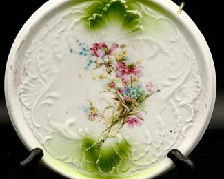 Antique porcelain trivet plate