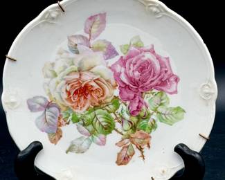 Antique porcelain trivet plate