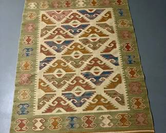 Woven wool rug