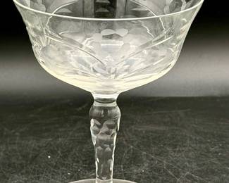 Vintage glass champagne coupe