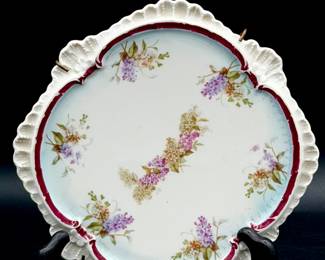 Antique porcelain trivet plate