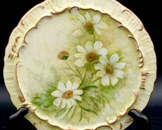 Antique porcelain trivet plate