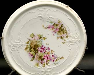 Antique porcelain trivet plate