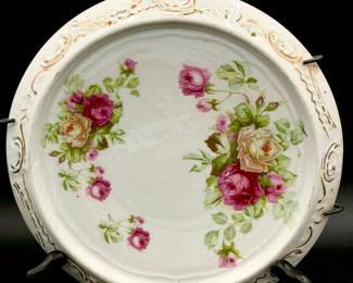 Antique porcelain trivet plate