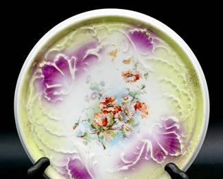 Antique porcelain trivet plate