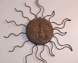 Folk art sun wall hanging