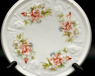 Antique porcelain trivet plate