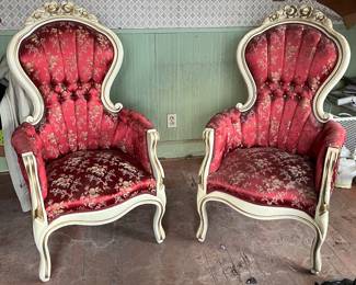 Red cream chairsItem 47a