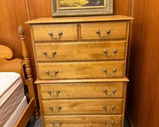 Walnut colonial revival Chest on Chest.