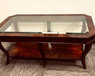Ethan Allen Mahogany and beveled glass