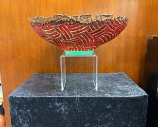 Pate De Verre glass bowl by Keith and Deanna Clayton