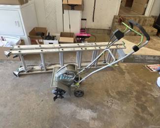 Earthwise 16 Electric TillerCultivator  Werner Extension Ladder