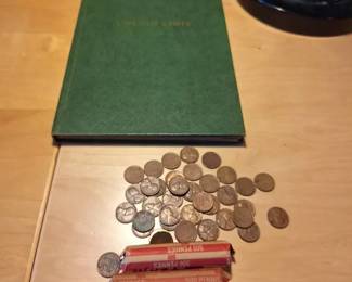 Vintage Lincoln Wheat Cent Collection  Coin Album, Rolls  Loose Coins