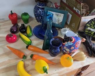Colorful Art Glass Fruit, Vases  Decorative Accent Collection