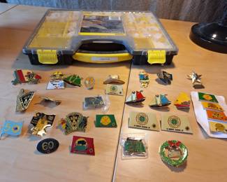 Lions Club International Pin Collection with Organizer Case