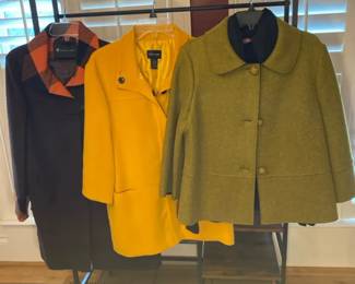 Trio Of Autumnal Colors Brown , Mustard And Green Fall Coats