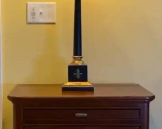 Pennsylvania House Walnut Two Drawer Nightstand With Electric Power Strip