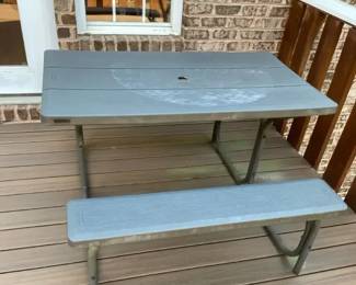 Lifetime Plastic Metal Outdoor Table
