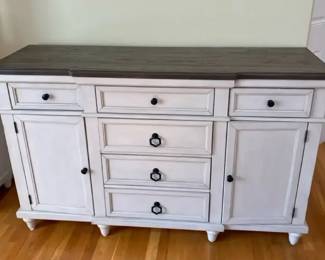 Twotone Two Door Dining Serverbuffet With 6 Drawers