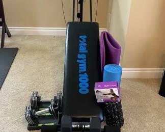 Total Gym 1000 Home Exercise System, Golds Gym Weights, Anklewrist Weights, Yoga Matt, And More
