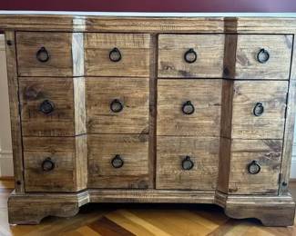 Canyon City Tan Wood Buffet With Ring Pull Hardware