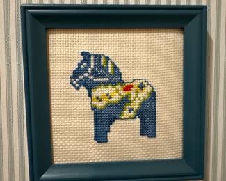 Needlepoint Dala Horse