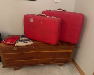 Vintage Samsonite Luggage, Cedar Chest, Scandinavian Hats
