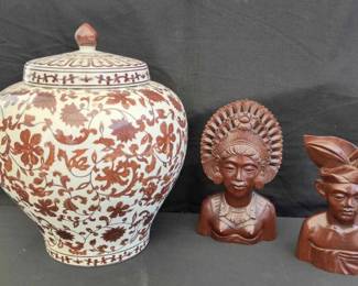 OM298Vintage Carved Wooden Statues and More