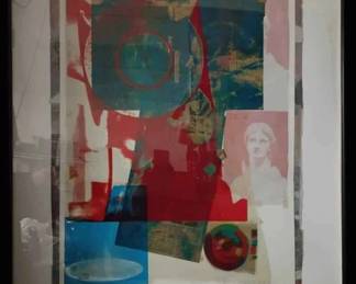 OM234Signed Art By Robert Rauschenberg