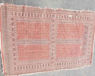 OM338VAntique 1920s Turkish Kula Prayer Rug Hand Knotted Wool 68 x 48 Mirab Design