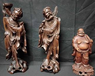 OM228Vintage Hand Carved Statues