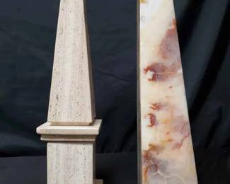 OM220Vintage Travertine Obelisk And More