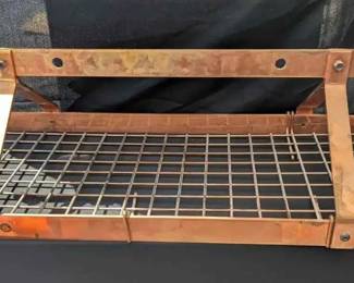 OM182Oval Copper Pot Rack With Hanging Hooks