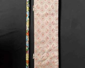 OM307Vintage Cloisonn Walking Cane And Case
