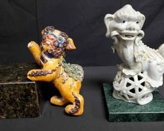 OM358Vintage Ceramic Foo Dogs