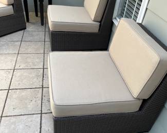 Modern Wicker Sofa and Two Chairs