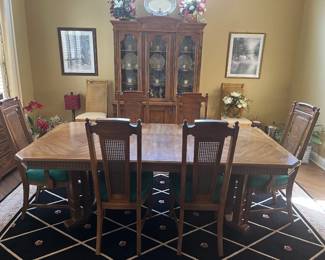 Drexel Dining Table and Six Chairs