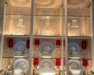 Glass Decanters and Minton China