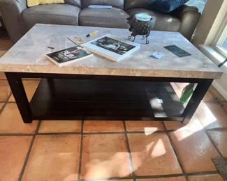 BEAUTIFUL STONE TOP COFFEE TABLE