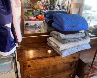 ANTIQUE DRESSER w/ TILT MIRROR