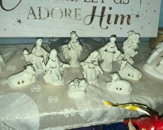 PORCELAIN NATIVITY SET