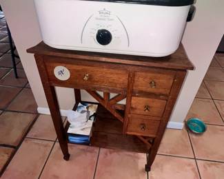 ANTIQUE OAK STAND