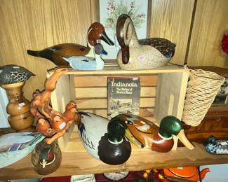 NUMEROUS WOODEN DUCK DECOYS