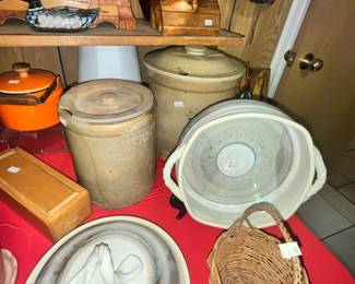 PAIR OF ANTIQUE CROCKS