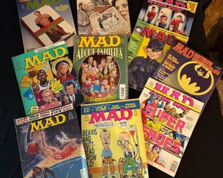 Vintage 1990s MAD Magazine Collection Batman, Star Trek, Seinfeld, O.J., Beavis ButtHead, Shaq