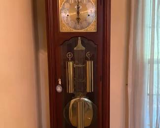 Colonial of Zeeland Grandfather Clock Triple Chime, Moon Phase Brass Weights