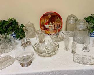 Vintage Cut Glass CrystalStyle Serving Collection