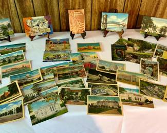 Vintage Postcard Collection Washington D.C., Natural Bridge, Military Travel Scenes