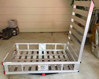 MAXXHAUL Aluminum Cargo Carrier with Folding Ramp 500 lb Capacity, 2 Hitch